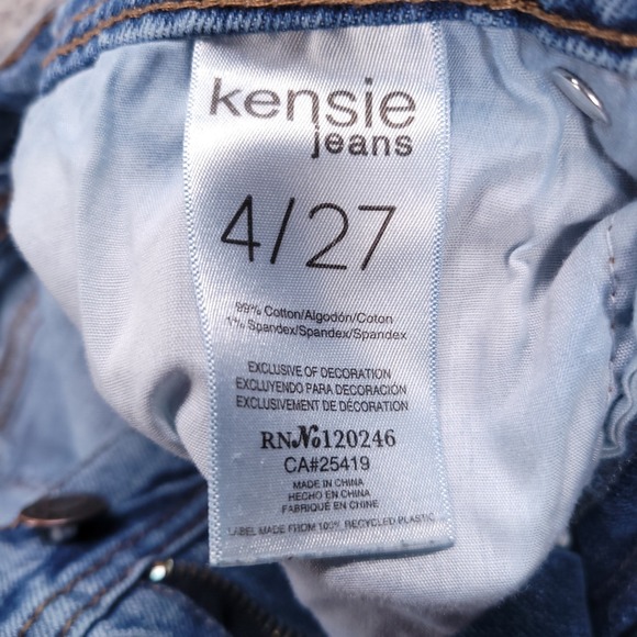 KENSIE Jeans Size 4/27 MILA High Rise Straight Retro Luxe Stretch Denim - Picture 5 of 13